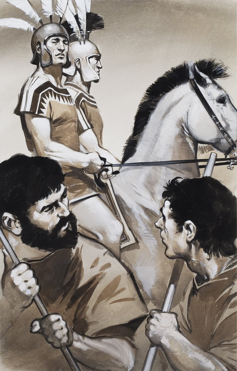Etruskiske soldater (gouache på papir) af Angus McBride