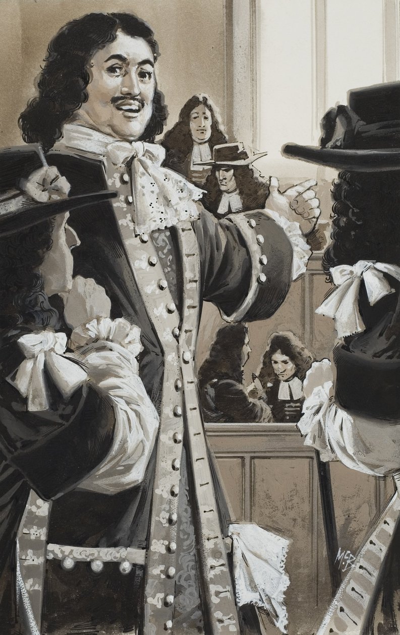 Peter den Store (1672-1725) ved hoffet (gouache på papir) af Angus McBride