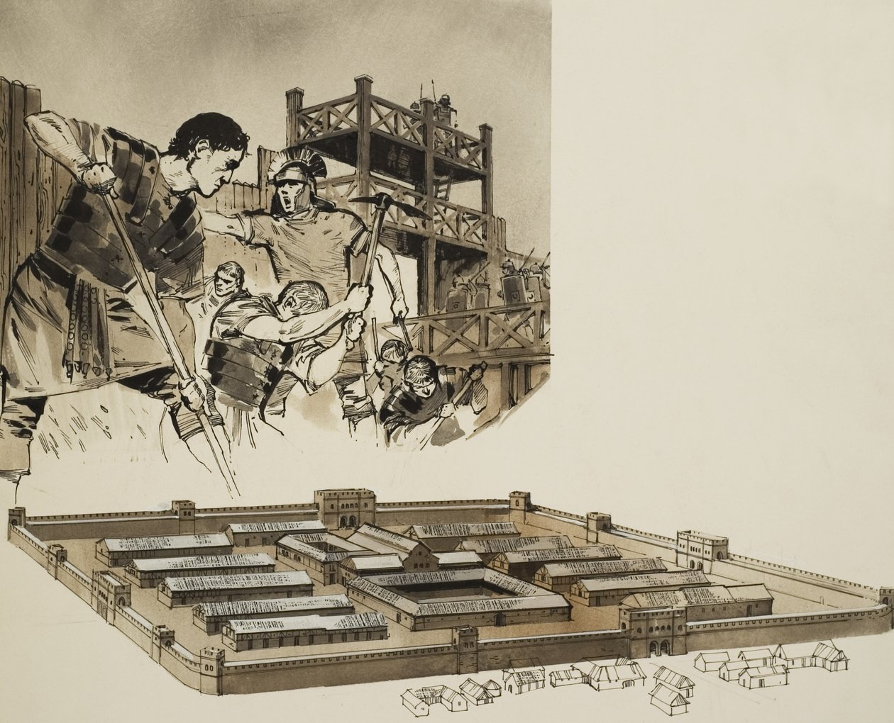 Roman Camp (gouache på papir) af Angus McBride