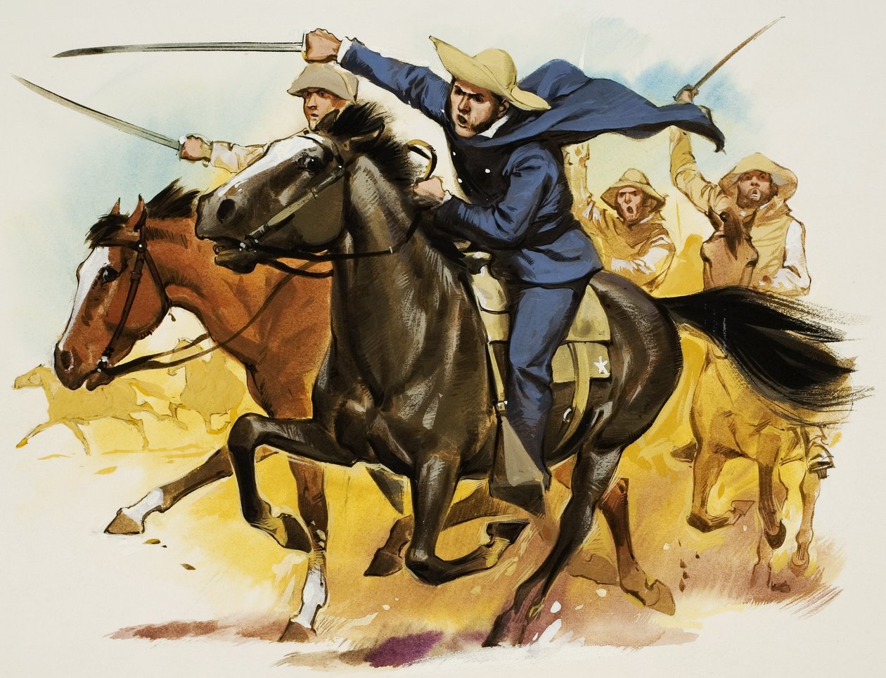 Sam Houston (1793-1863) (gouache på papir) af Angus McBride