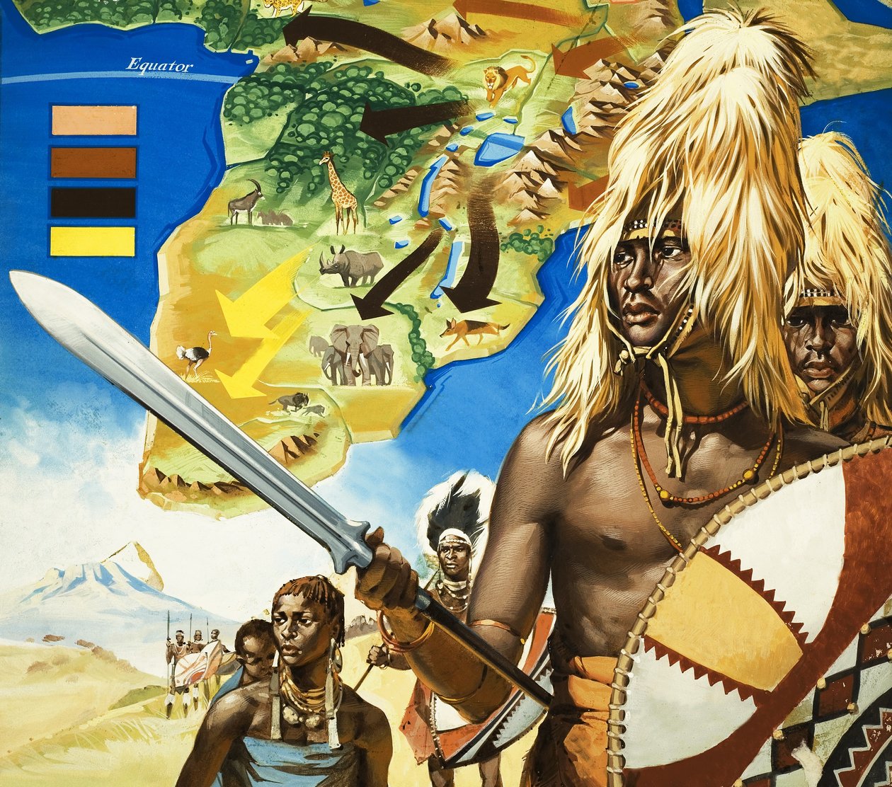 Masai-stammen i Afrika af Angus McBride