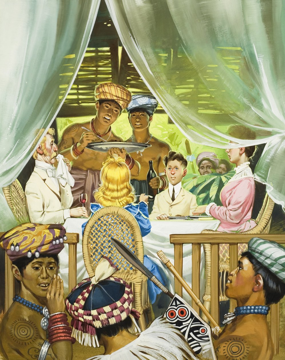 The White Rajahs (gouache på papir) af Angus McBride