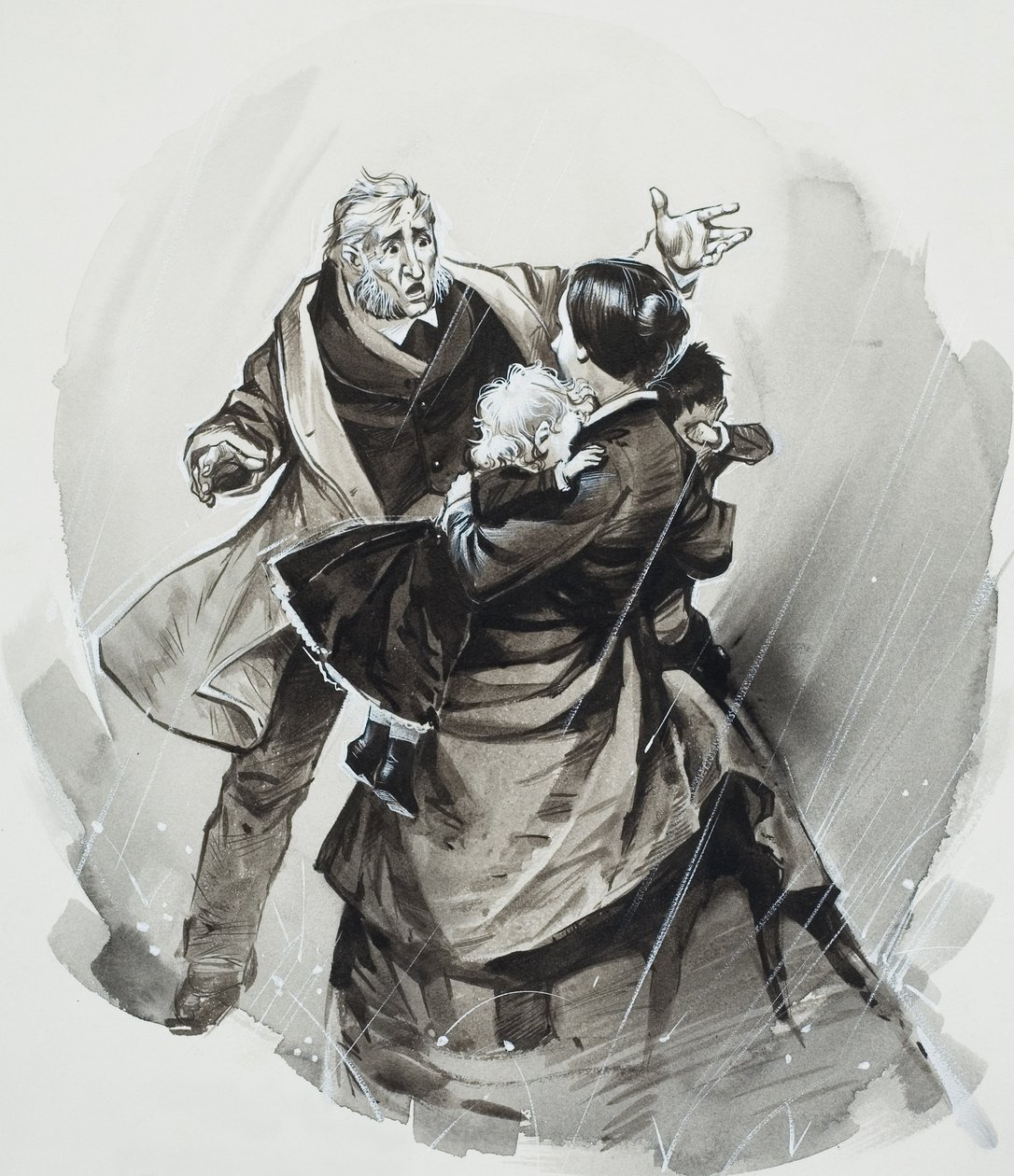 "Hvor er resten af dem" (gouache på papir) af Angus McBride