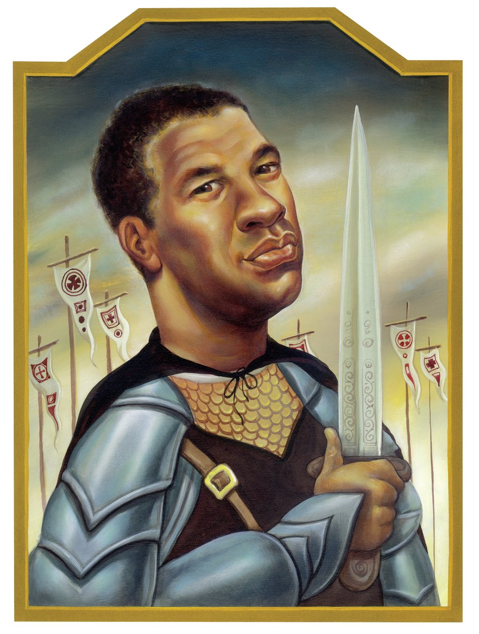 Denzel Washington, 2002 (akryl på illustrationsplade) af Anita Kunz