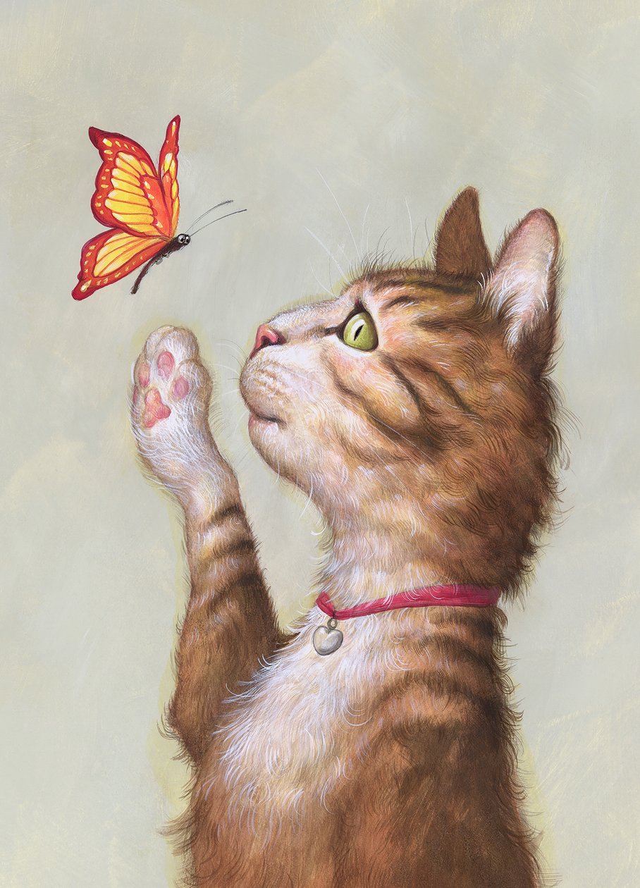 Eustace Tabby, 2019 (akryl på illustrationsplade, upubliceret) af Anita Kunz