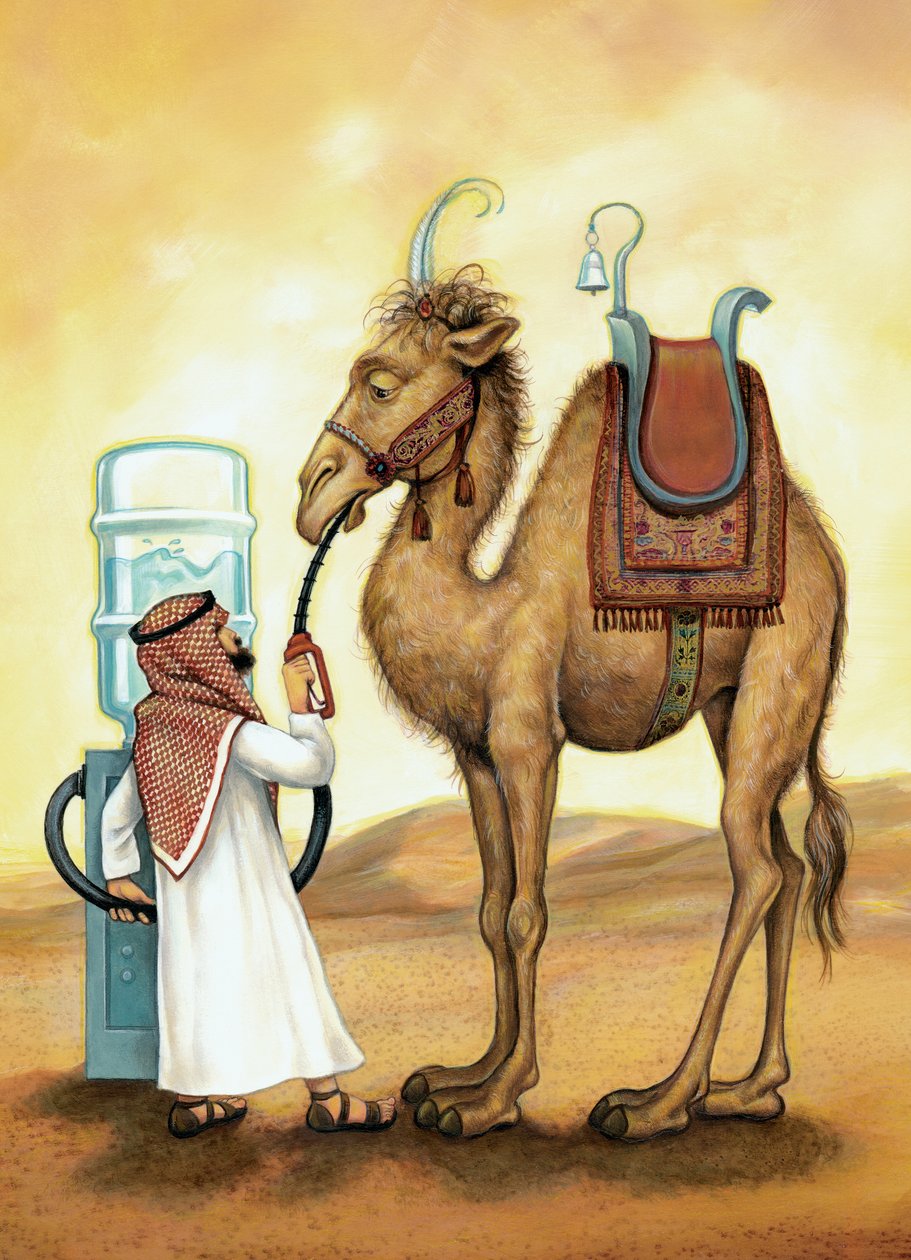 Fill er up, 2006 (akryl på illustrationsplade) af Anita Kunz