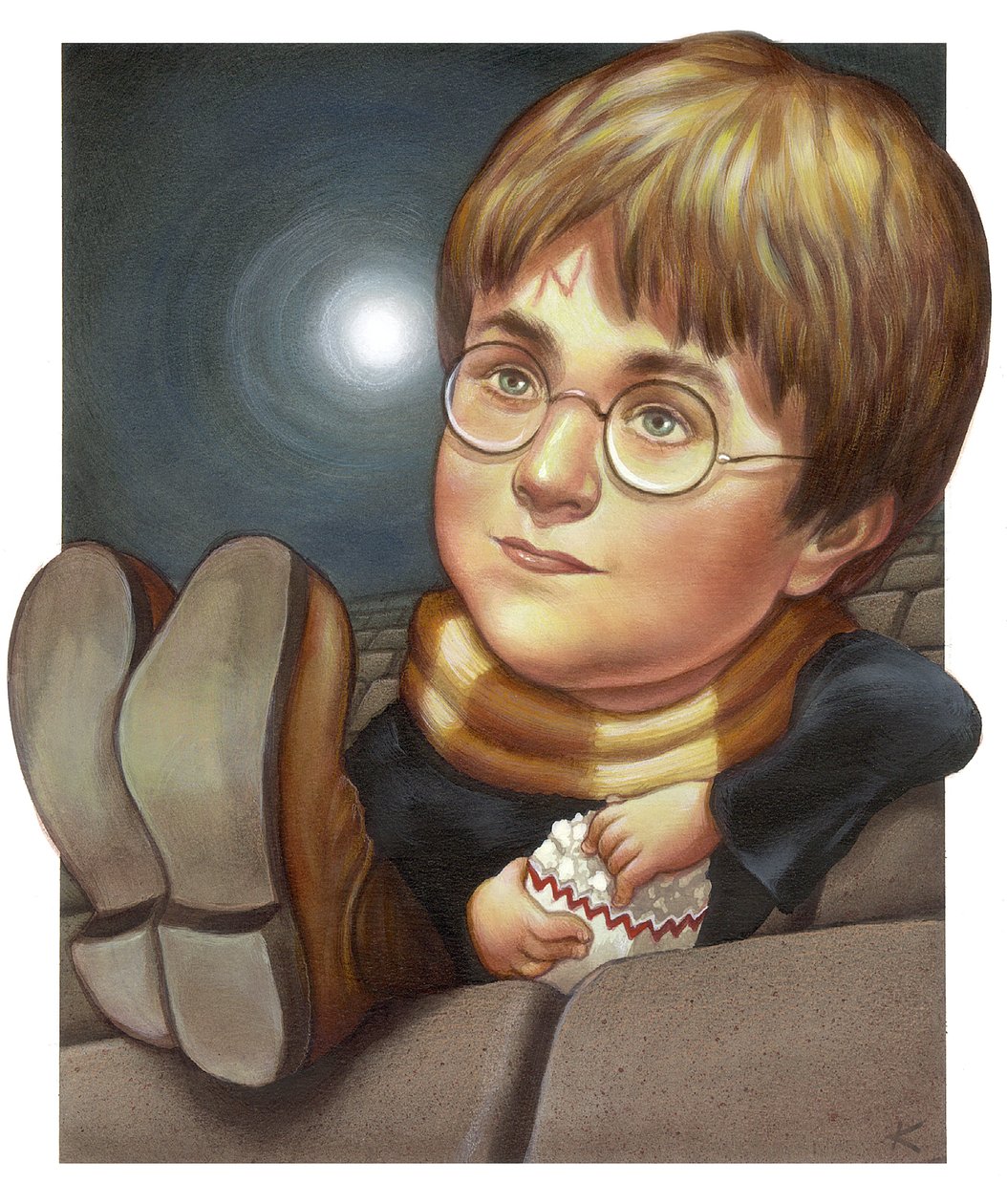 Harry Potter, 2001 (akryl på illustrationsplade) af Anita Kunz