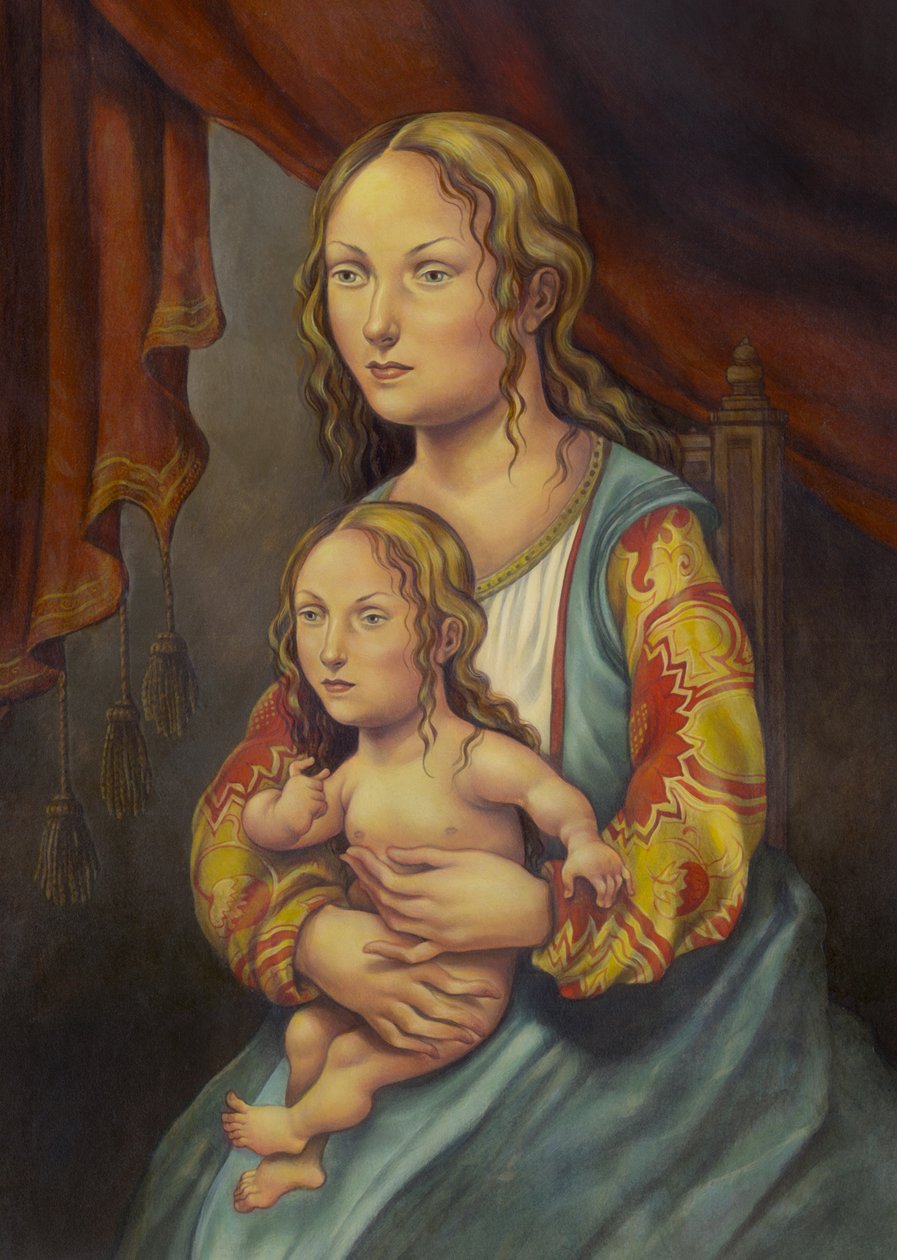 Like Mother Like Daughter, 2005 (akryl på illustrationsplade) af Anita Kunz