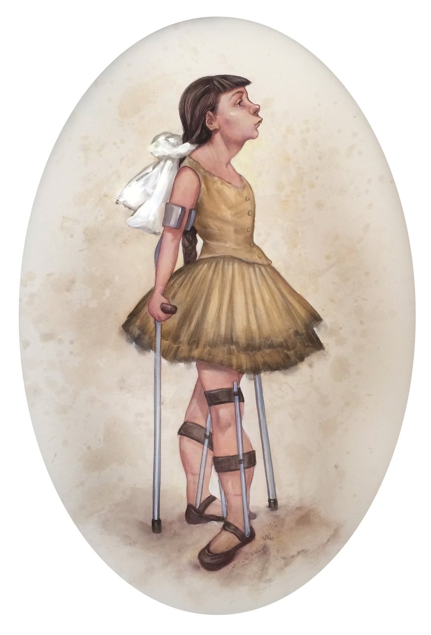 Little Dancer Of Fourteen Tears, 2019 (akrylmaling på illustrationsplade) af Anita Kunz