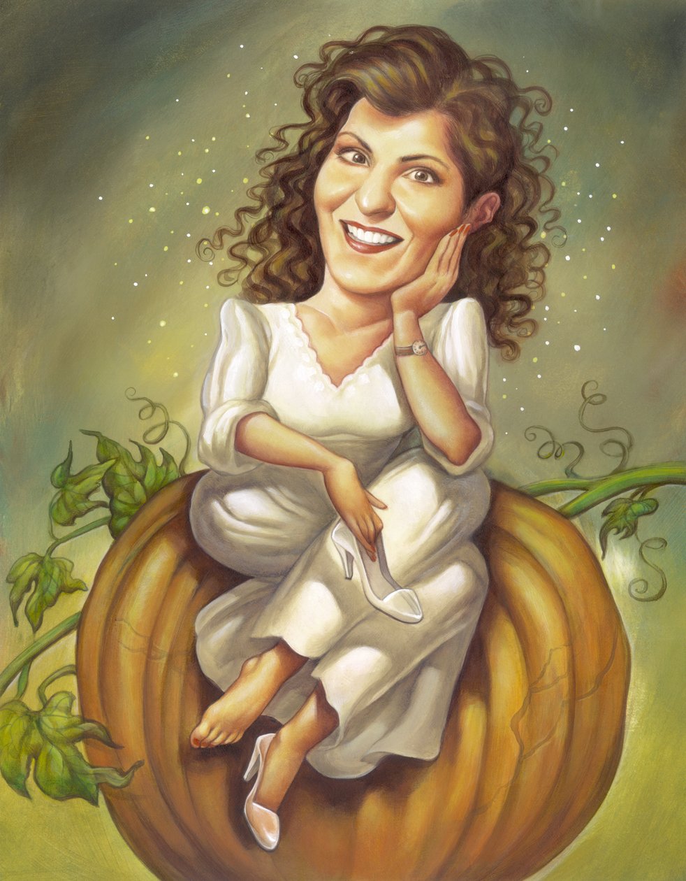 My Big Fat Greek Wedding, 2002 (akryl på illustrationsplade) af Anita Kunz