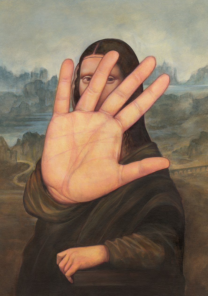 No Photos please, 2022 (akryl på illustrationsplade) af Anita Kunz