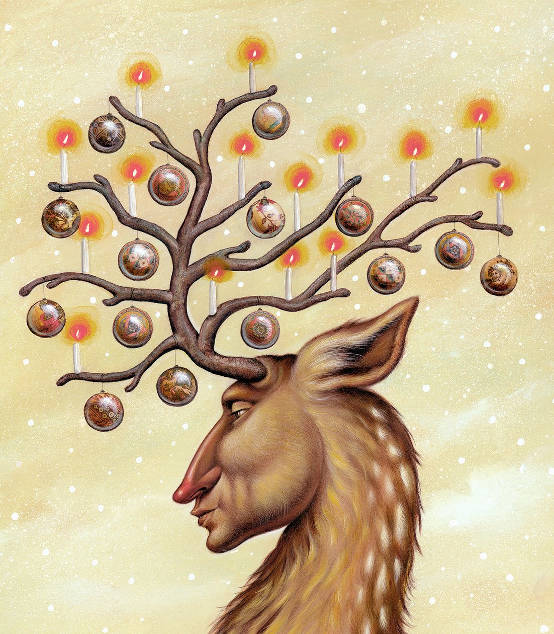 Rensdyr, 2006 (akryl på illustrationsplade), ubeskåret af Anita Kunz