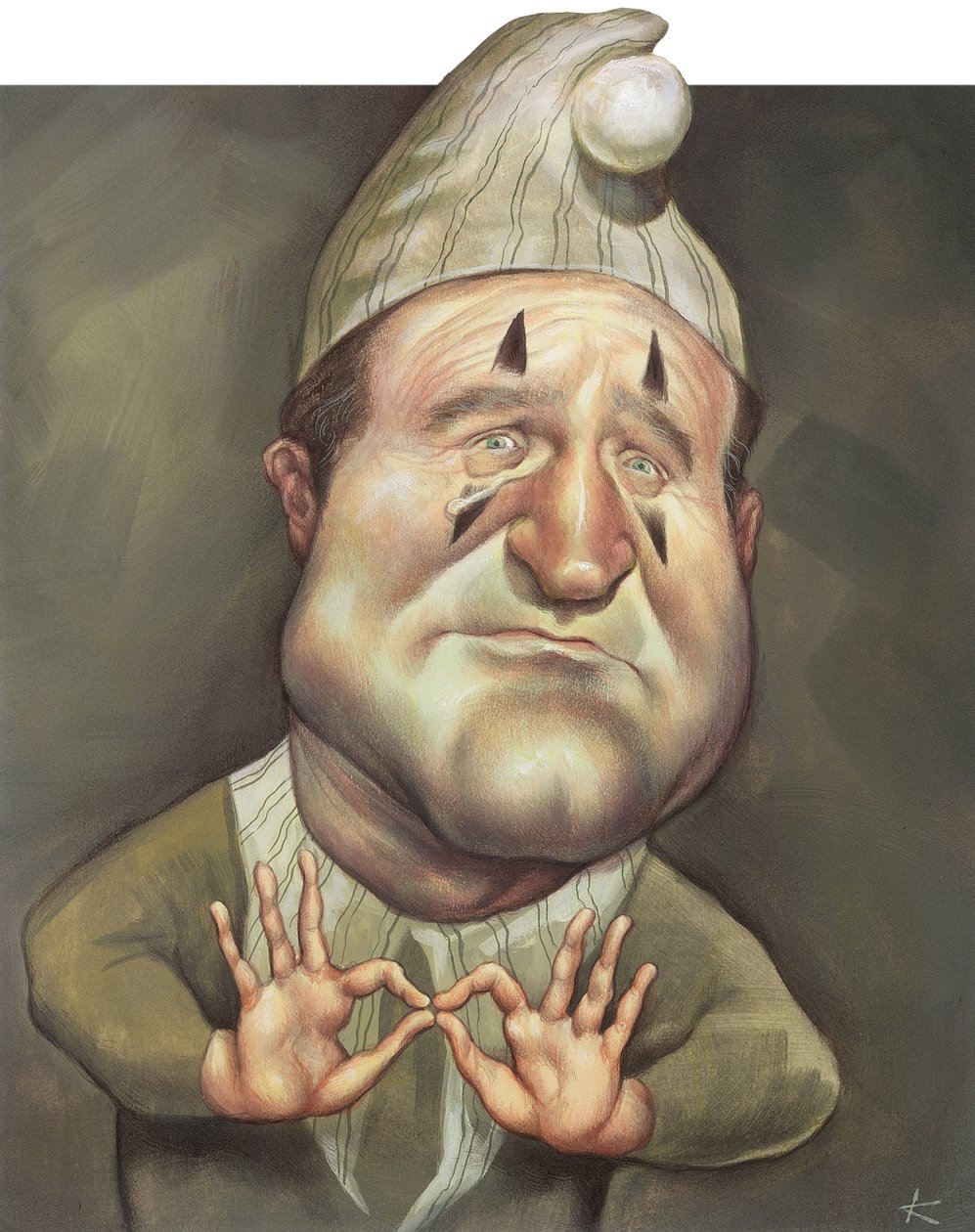 Robin Williams, 2000 (akryl på illustrationsplade) af Anita Kunz