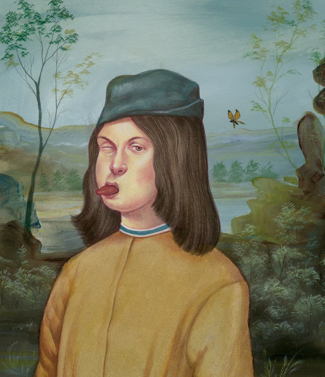 Young Boy With Attitude, 2018 (akrylmaling på illustrationsplade) af Anita Kunz