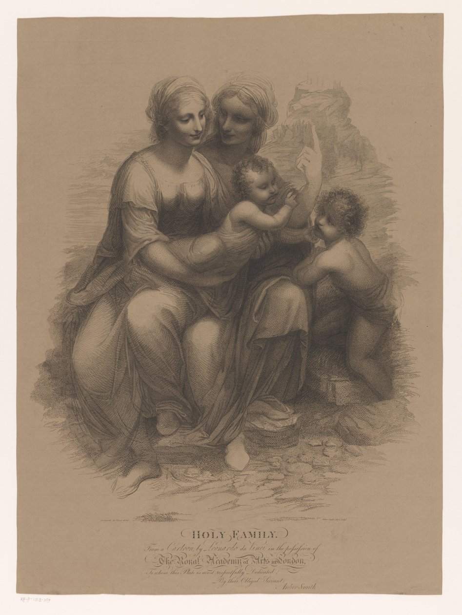 Hellig familie med Johannes Døberen og Elizabeth Hellig Familie (titel på objekt) af Anker Smith