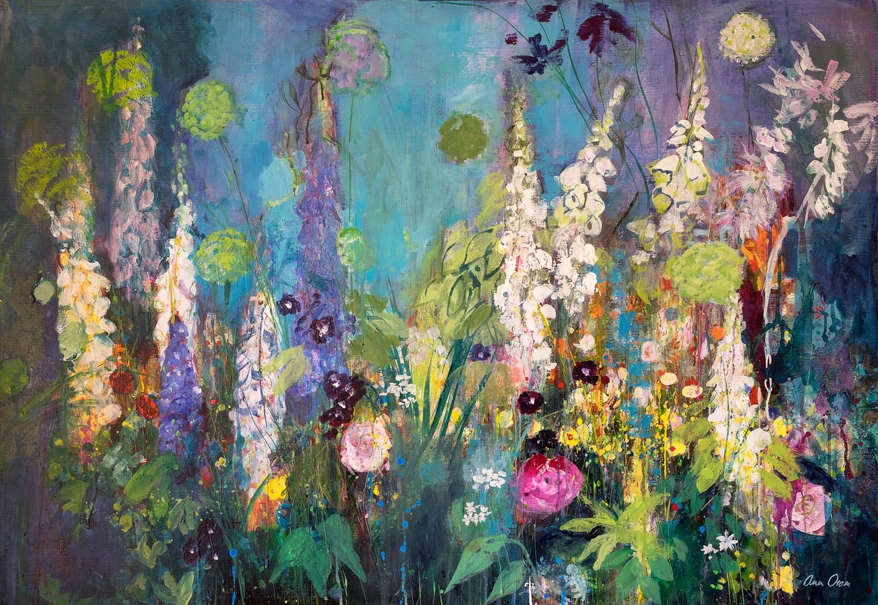 Darkening Garden, Chelsea, 2019 (akryl) af Ann Oram