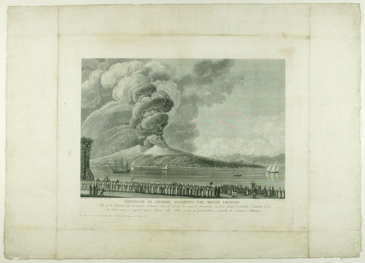 Udbruddet af Vesuv, 1794 af Anna Allesandro