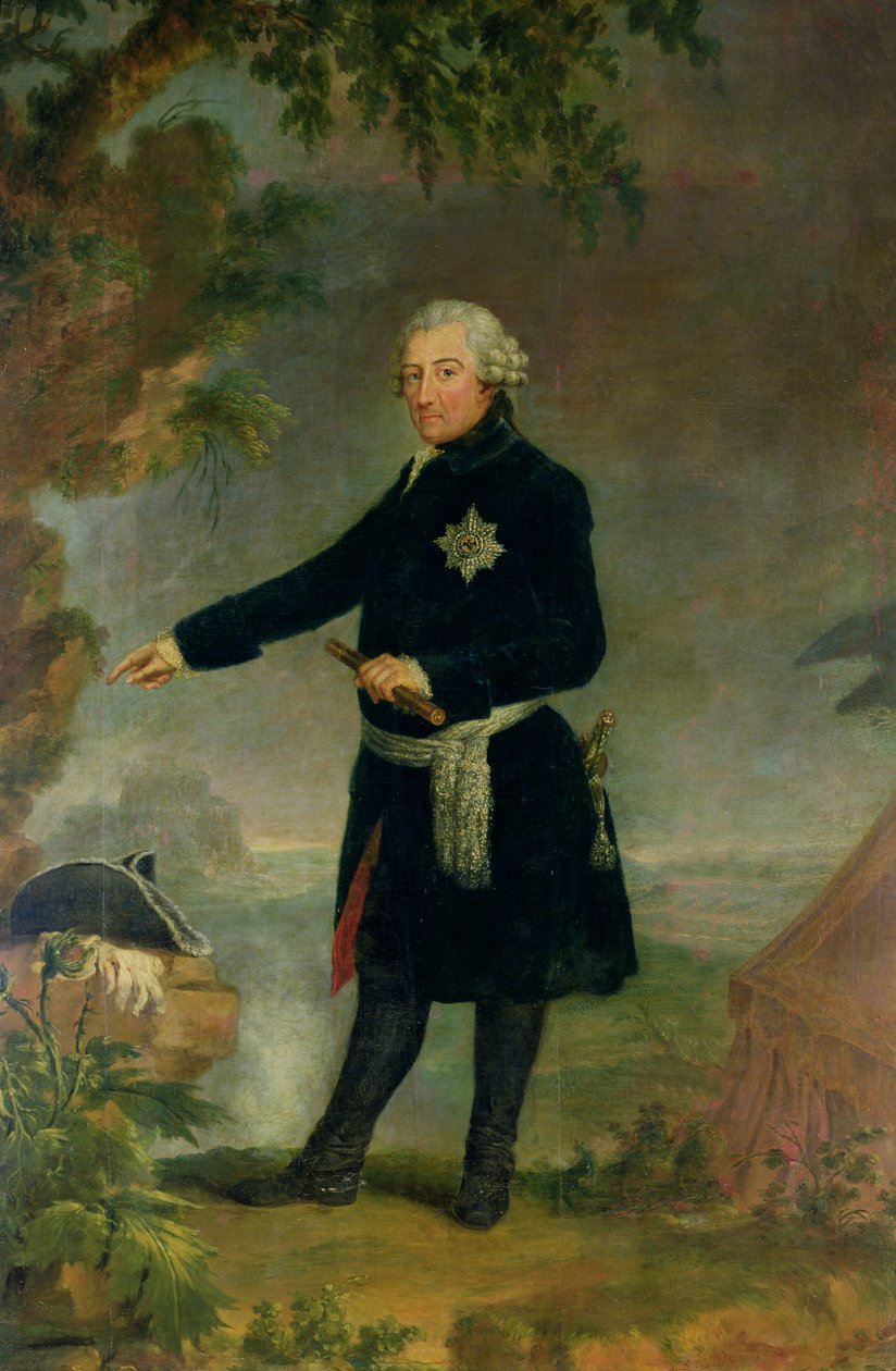 Portræt af Frederik II (1712-86) den Store, 1772 af Anna Dorothea Therbusch