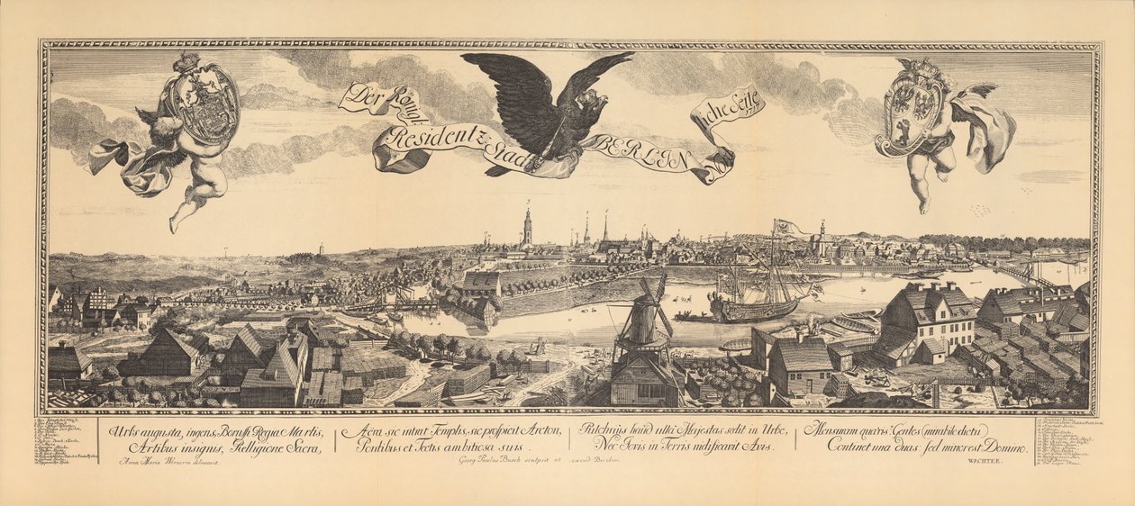 Udsigt over den nordlige del af Berlin, 1717 af Anna Maria Werner