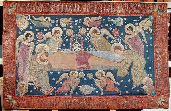 Entombment, 1539 (broderi) af Anna Tushina