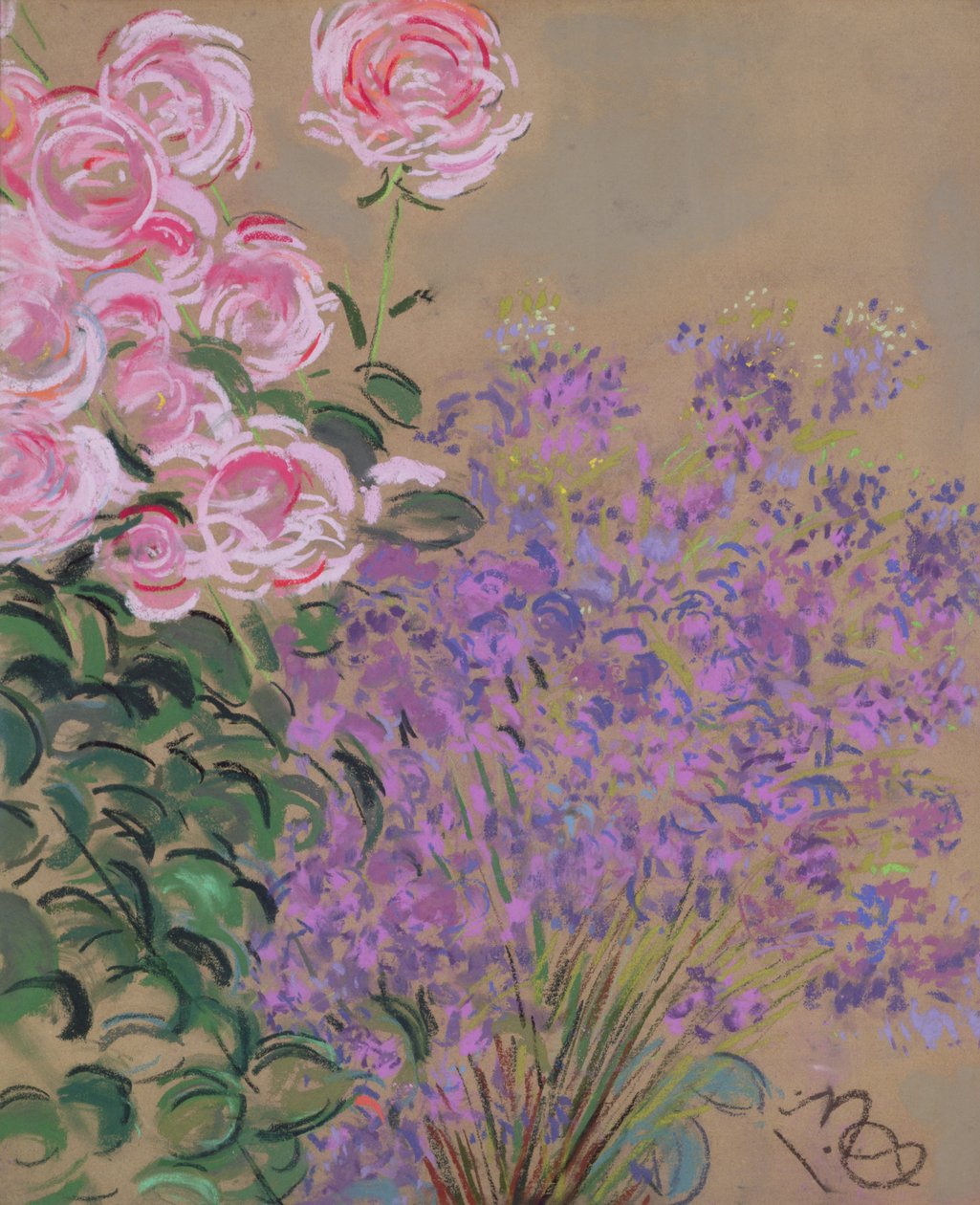 Blomster (pastel på papir) af Anna de Noailles