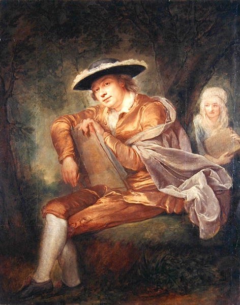 E.F. Thersbusch, malerens mand (olie på lærred) af Anna Dorothea Therbusch