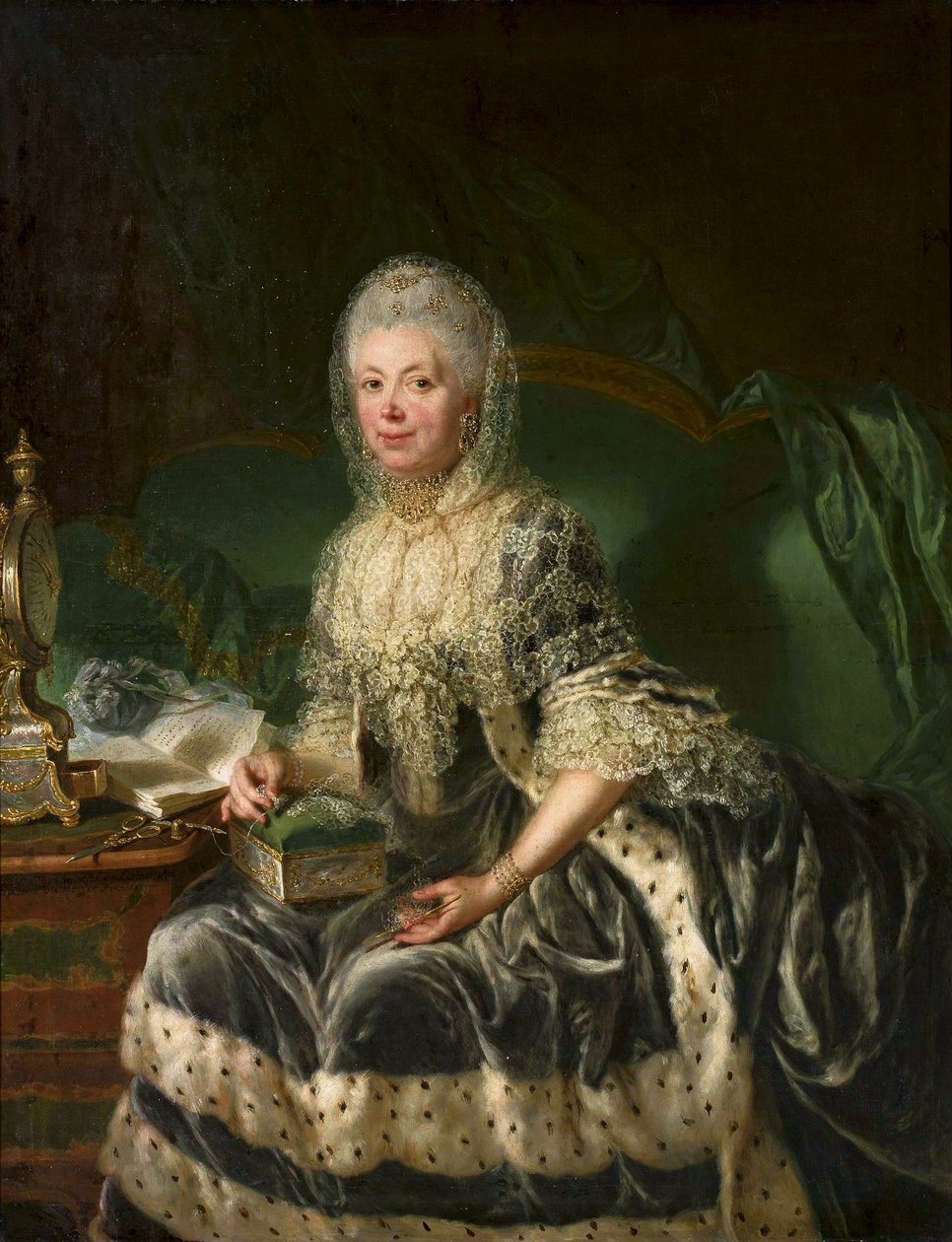 Portræt af Anna von Wartensleben af Anna Dorothea Therbusch