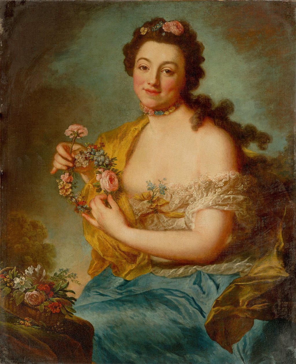 Selvportræt som flora, ca. 1766. af Anna Dorothea Therbusch Lisiewska