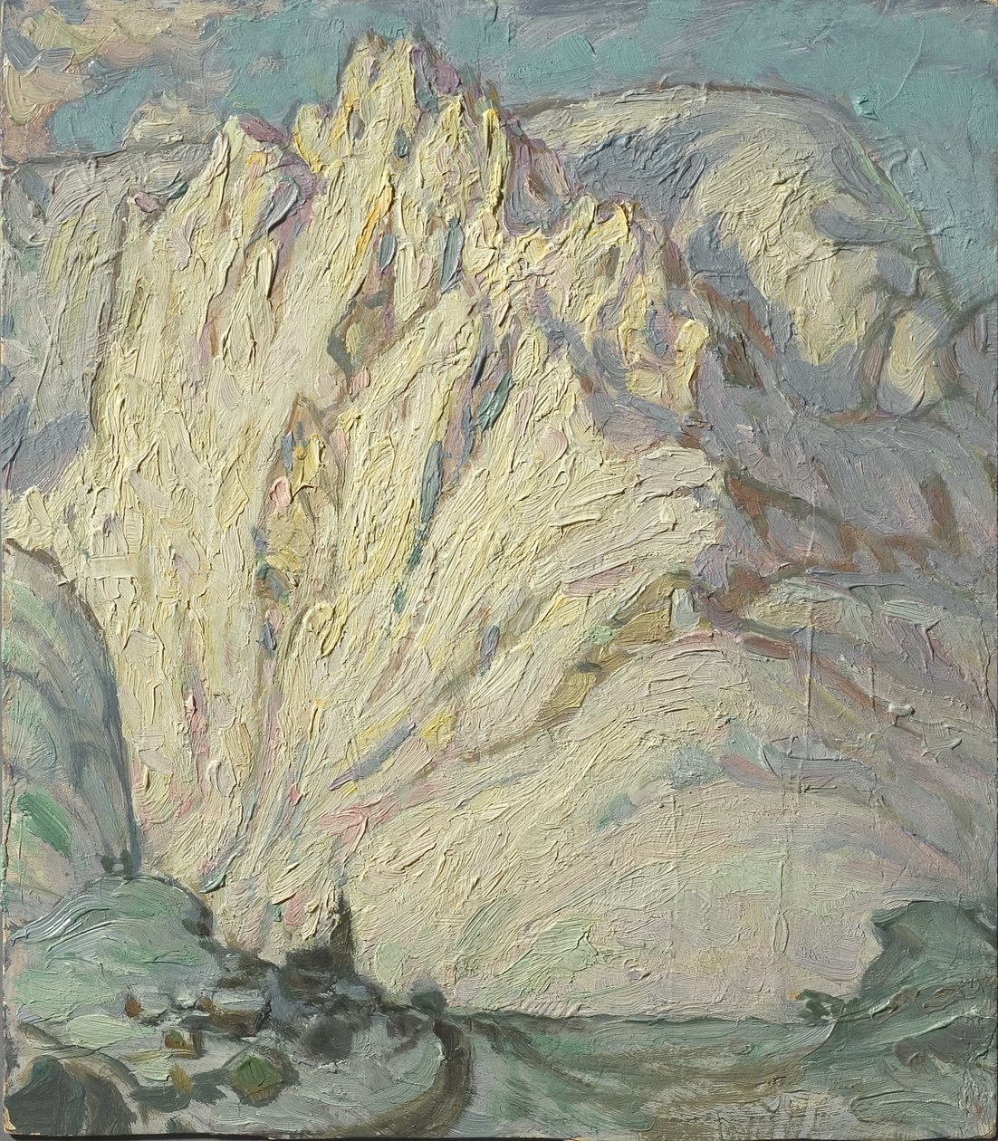 Sneklædte bjerge. Studie fra Lofoten, 1930 af Anna Katarina Boberg