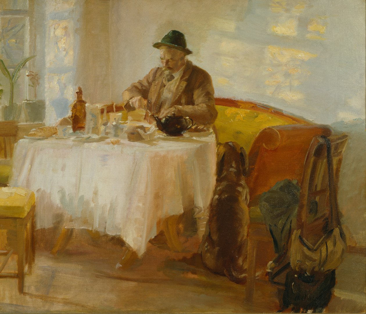 Morgenmad før jagten af Anna Ancher