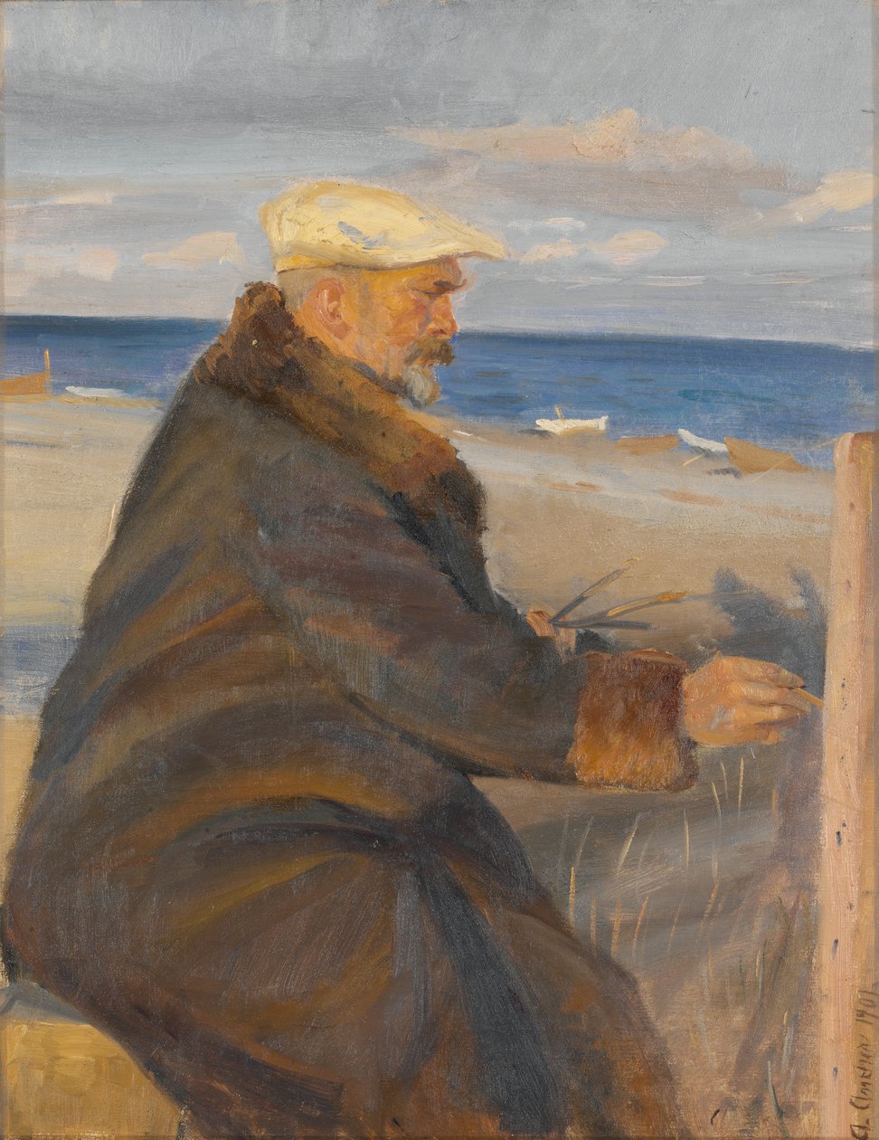 Michael Ancher maleri på kysten af Anna Ancher