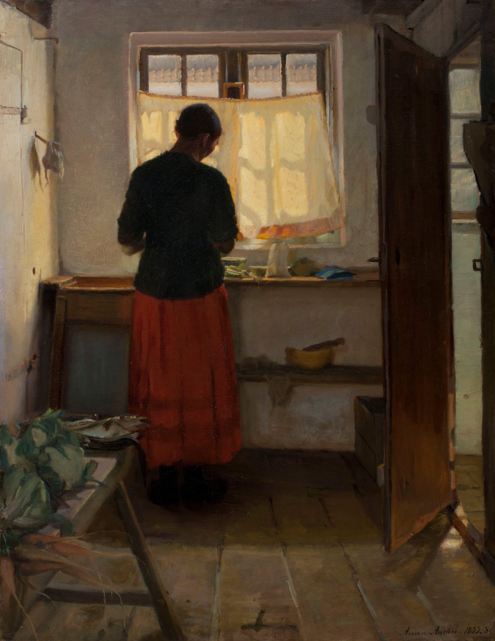 Stuepigen i køkkenet af Anna Kirstine Ancher