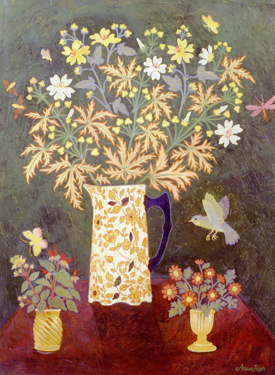 5 insekter og en fugl af Anna Pugh
