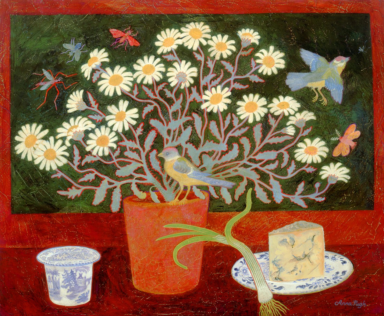 Lerpotte med margueritter af Anna Pugh