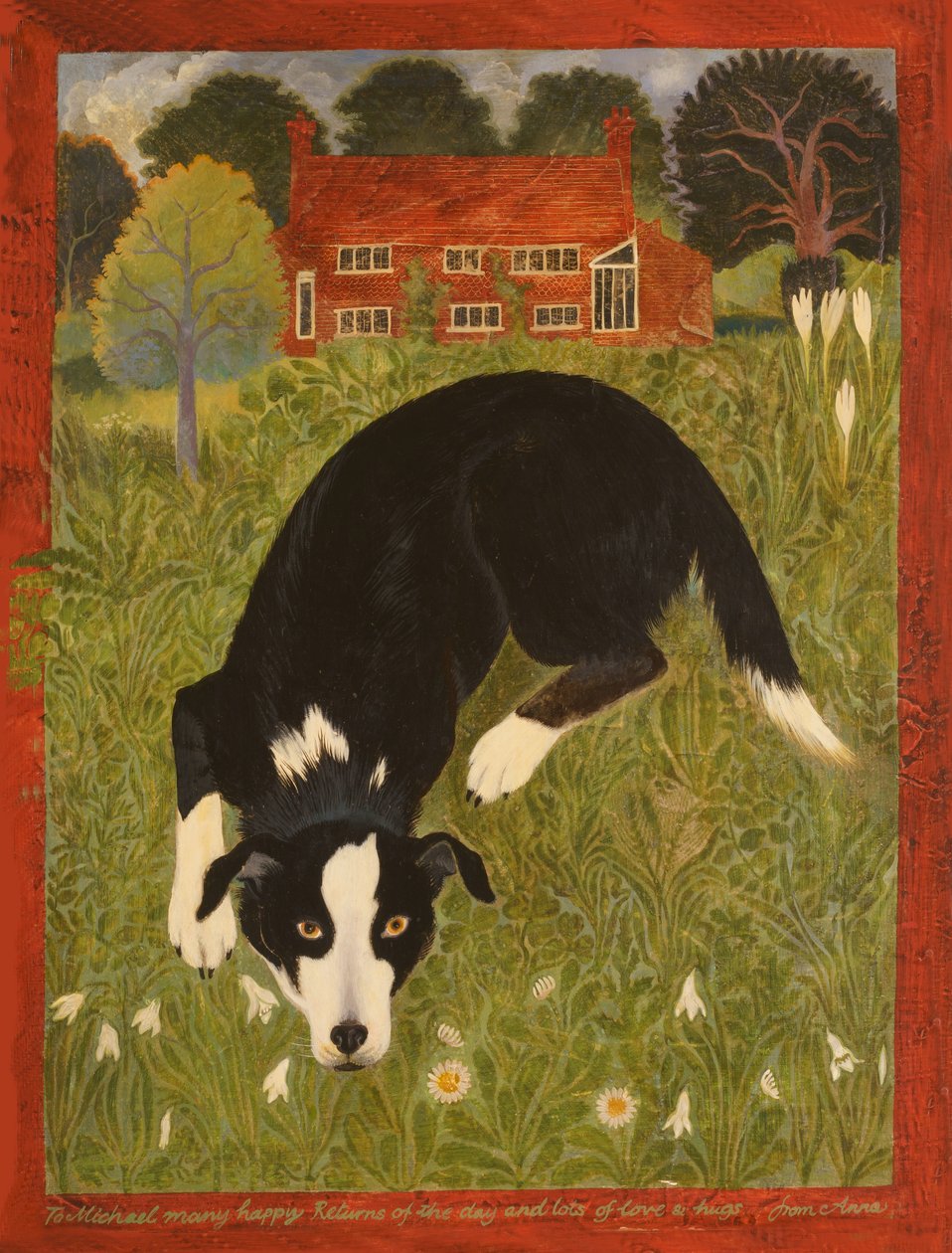 Collie-hund (akryl) af Anna Pugh