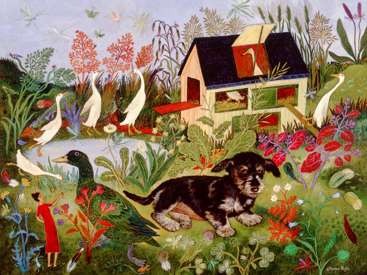 Dianas ænder, 2010 (akryl) af Anna Pugh