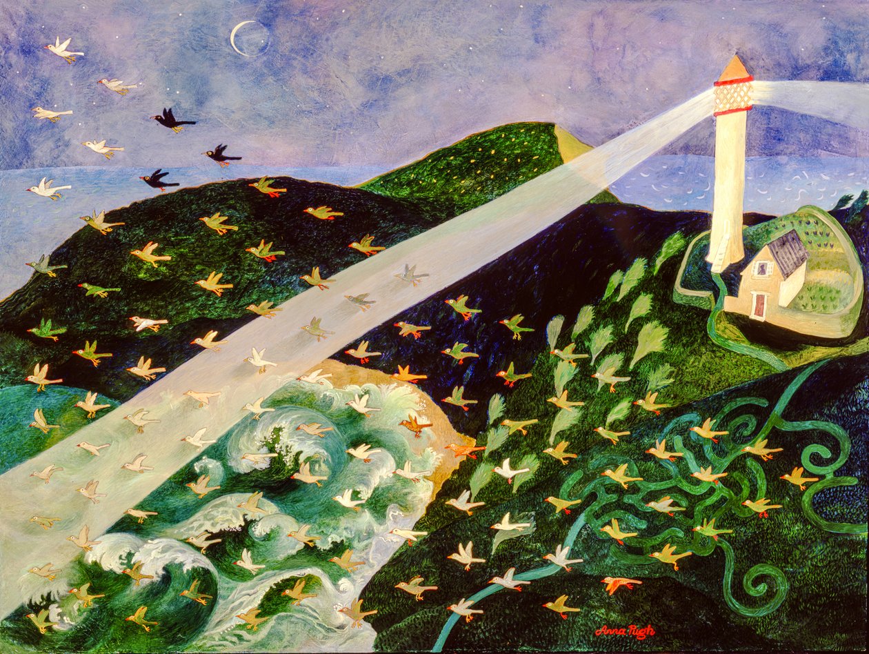 At finde vej, 2004 (akryl) af Anna Pugh