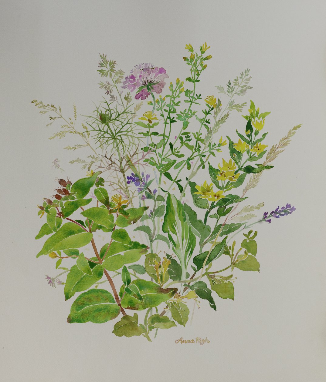 Blomster stilleben 4, 2021 (maleri) af Anna Pugh