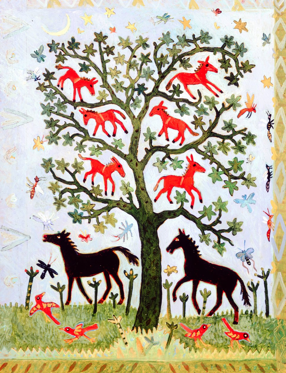 Gambia Tree, 2005 (akryl) af Anna Pugh