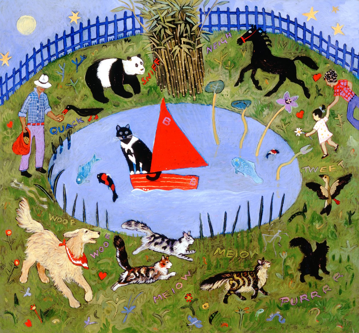 Hello Chloe, 2004 (akryl) af Anna Pugh