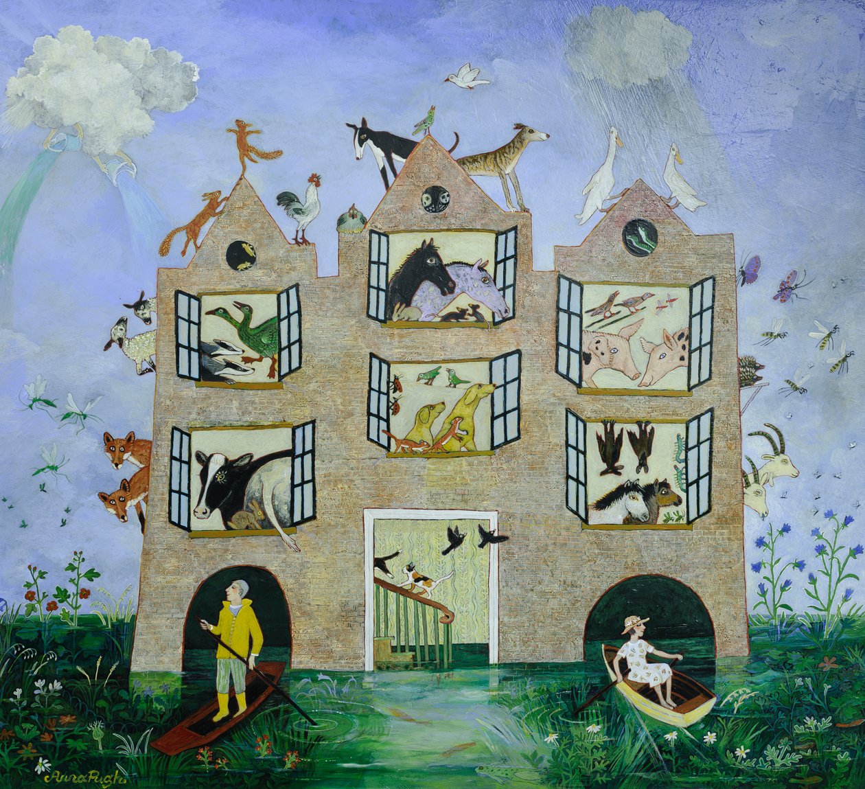 Hosepipe Ban, 2013 (akryl) af Anna Pugh