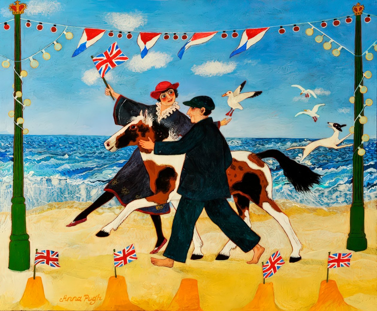 Jubilee By The Sea, 2011 (akryl) af Anna Pugh