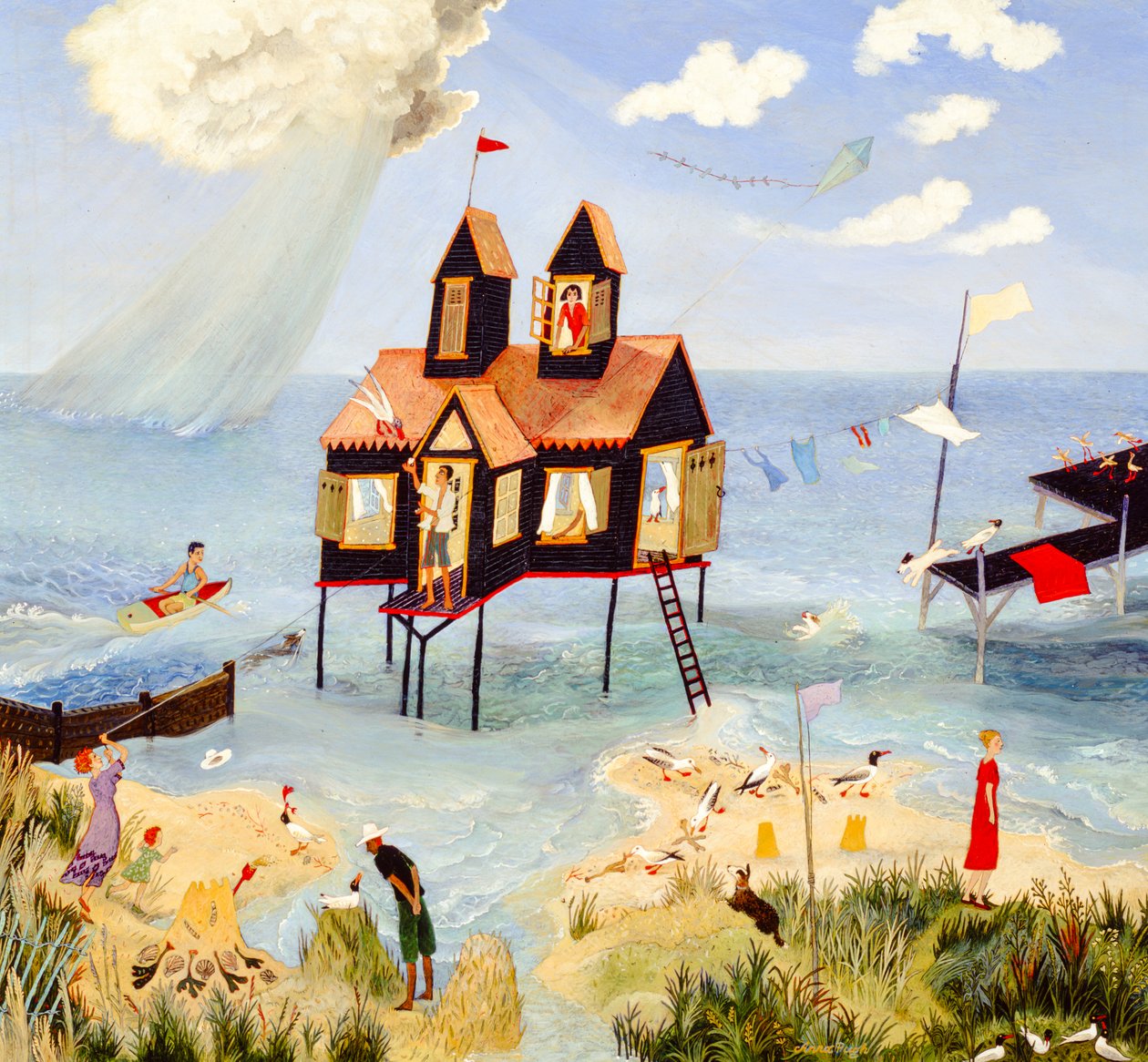 Se bag dig Lord Byron, 2004 (akryl) af Anna Pugh