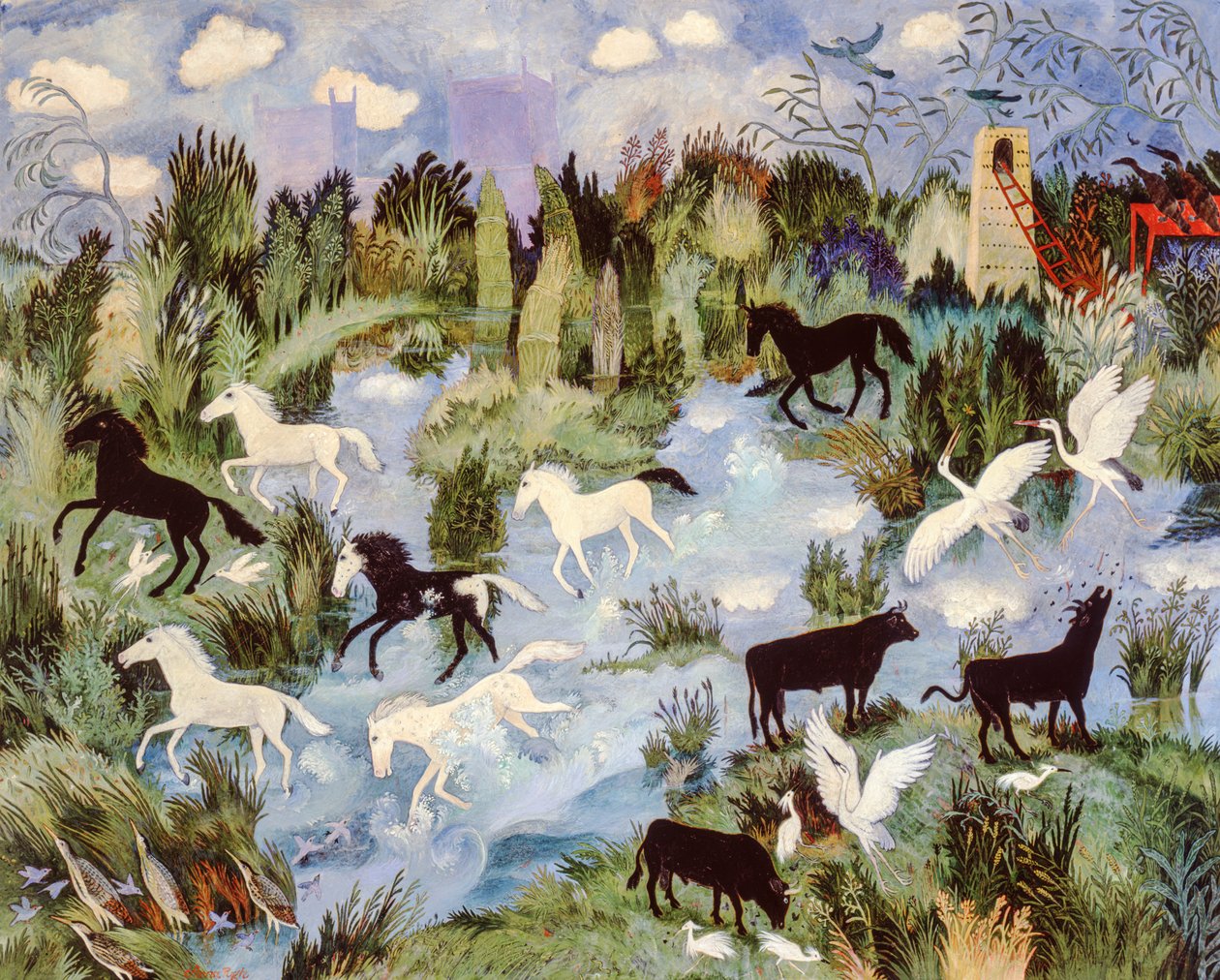 Marsh, 2003 (akryl) af Anna Pugh