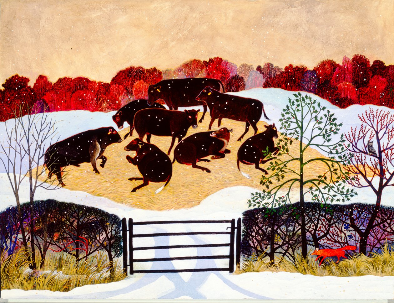 Mere at komme efter, 2004 (akryl) af Anna Pugh