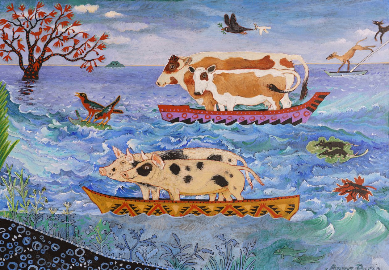 Off the Ark, 2018 (akryl) af Anna Pugh