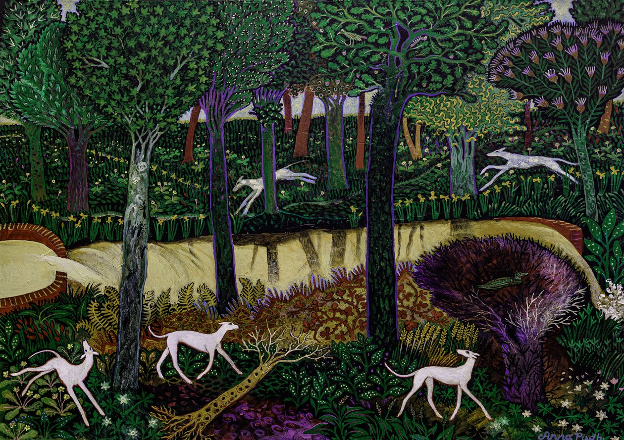 Pussys Primrose, 2017 (akryl) af Anna Pugh