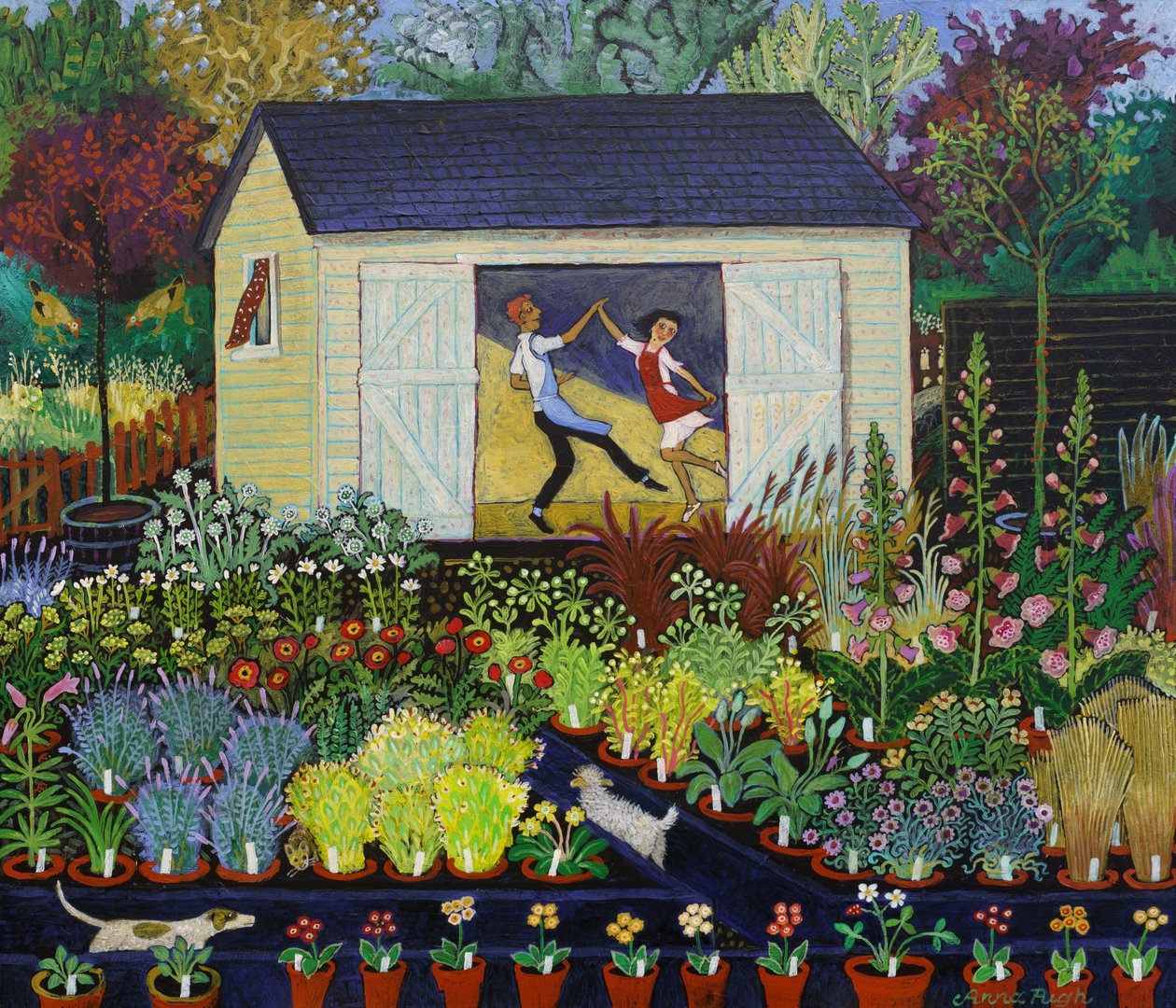 Tepause, 2017 (akryl) af Anna Pugh
