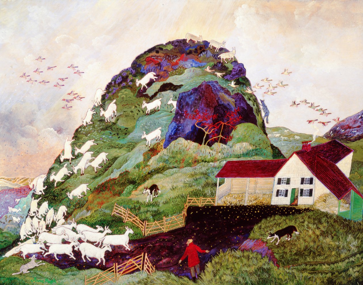 The Gathering, 2010 (akryl) af Anna Pugh