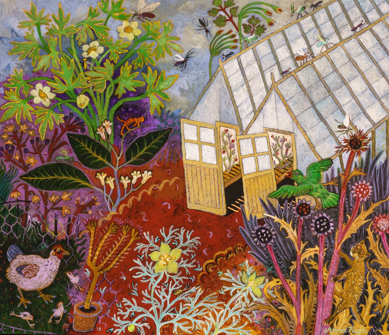 Drivhuset, 2017 (akryl) af Anna Pugh